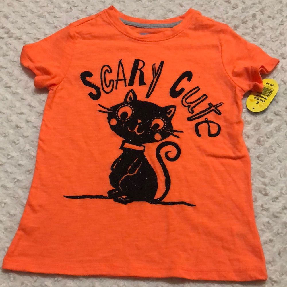 Lightning bug orange boys shirt sz 6T